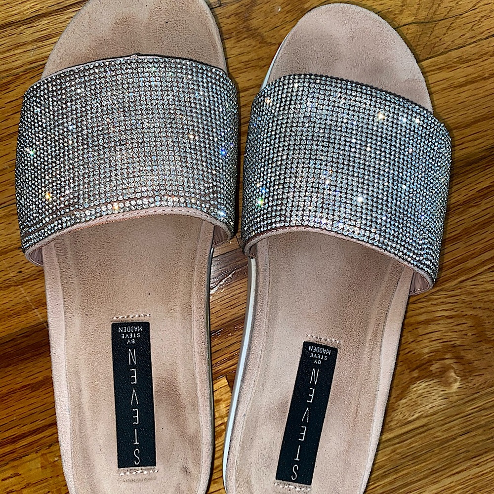 Steve Madden Rhinestone Glitter Sandals
